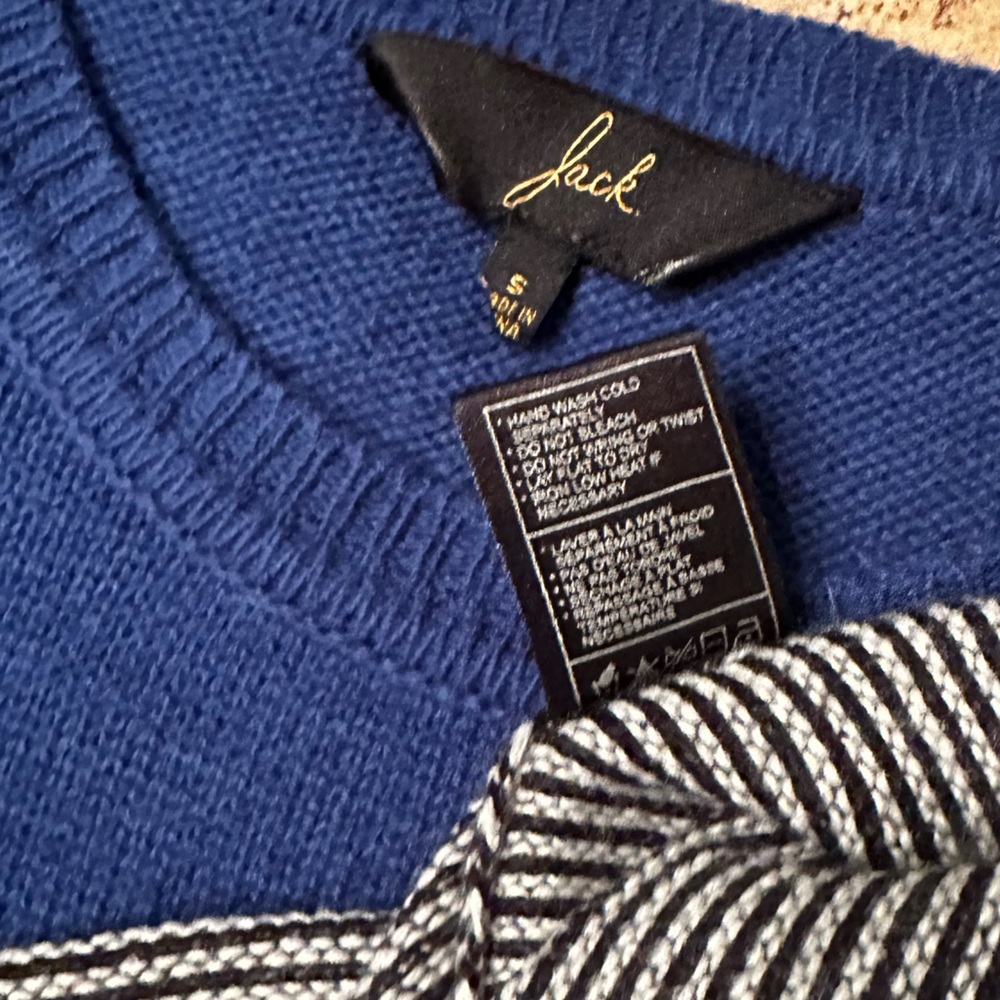 Jack Color Block Sweater Size Small Blue Striped - Picture 7 of 7